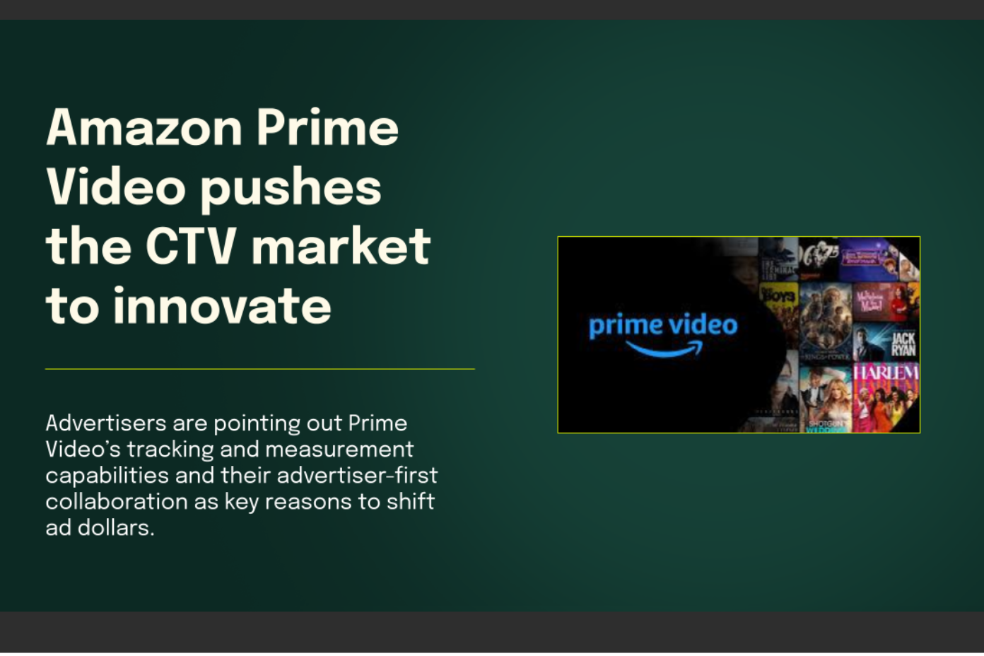 Competition for CTV Ad Dollars Just Got A PRIMEd for a Bidding War