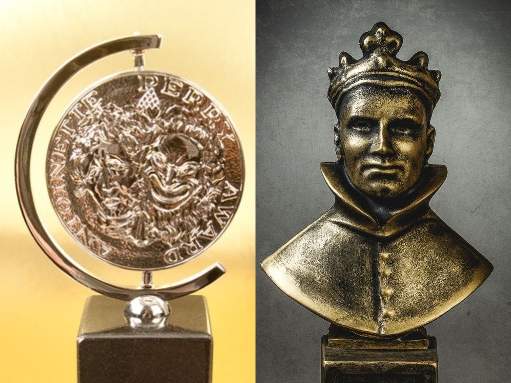 How often do shows win both the top Tony Award and Olivier Award?